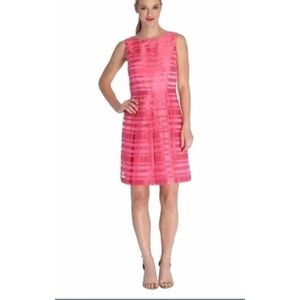 Tahari Arthur S. Levine Hot Pink Striped special occasion Dress size 18W